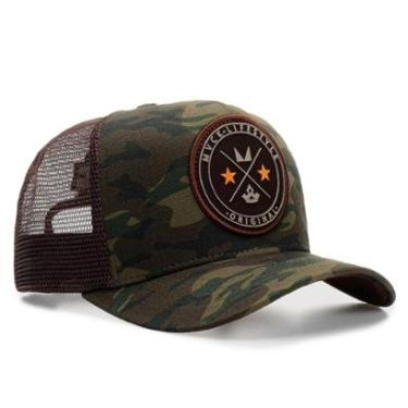 Imagem de Boné Trucker Brasão Camuflado Tela MVCK-Masculino