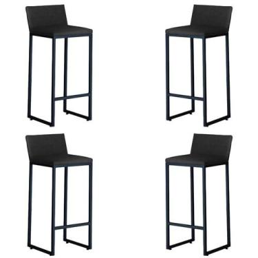 Imagem de Kit 4 Banqueta Alta Dani Reforçada Decorativa Balcão Bancada Cozinha B