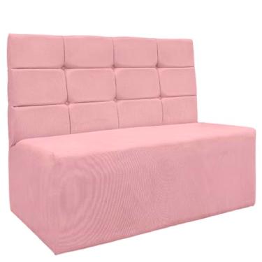 Imagem de Sofá Canto Alemão Veludo - Montanaris Decor (Rosa)