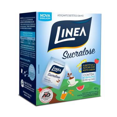 Imagem de Adoçante Em Pó Linea Sucralose 50 Envelopes De 800mg Cada