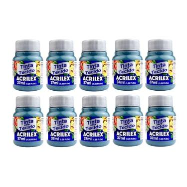 Imagem de Tinta Para Tecido Fosca Acrilex 37ml 10 Unidade Artesanato Fixação Frio Alta Cobertura – Fixação a Frio e Alta Cobertura Com Acabamento Fosco, Este Kit É A Escolha Perfeita Para Quem Busca Qualidade (Cinza Lunar 574)