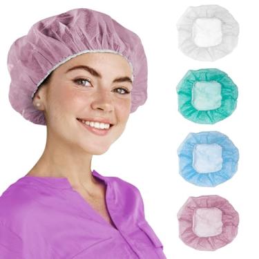 Imagem de AMZ Medical Supply Toucas Descartáveis Rosa Para Uso Médico, 21", Pacote Com 100 Protetores De Cabelo Enfermeiras. Polipropileno Respirável Faixa Elástica Serviços Alimentícios.