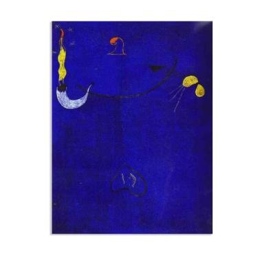 Imagem de SDYJ6GSW Joan Miro Pôster Surrealismo Camponês Catalão com uma Guitarra Impressão em Tela Reproduções de Arte de Parede de Pinturas Famosas Sala de Estar Quarto Escritório Decoração de Parede 90 x 70
