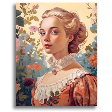 Imagem de Oiuyamn Pintura por número para adultos, kits de pintura a óleo DIY, tela fácil de pintar por números para iniciantes, perfeito para presentes e decoração de casa (40,6 cm x 50,8 cm)