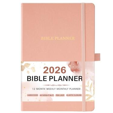 Imagem de Planner 2025 - Planejador semanal e mensal com abas 2025, janeiro de 2025 - dezembro de 2025, 16,3 x 21,6 cm, capa dura com bolso traseiro + papel grosso - pó coral