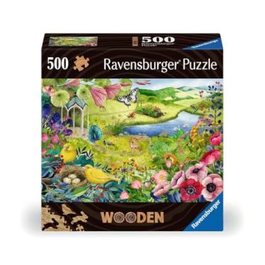 Imagem de Ravensburger Puzzle 17513 - Wilder Garten - 500 Teile Holzpuzzle mit stabilen, individuellen Puzzleteilen und 40 kleinen Holzfiguren (Whimsies), für Kinder und Erwachsene ab 14 Jahren