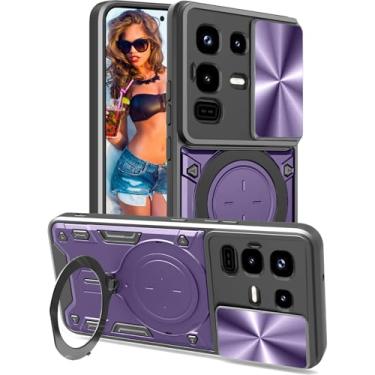 Imagem de Ephoou Capa protetora para Infinix Note 50 Pro 4G/Note 50 4G com suporte de anel magnético, capa resistente à prova de choque de grau militar com capa de lente de câmera deslizante para Note 50 Pro 4G
