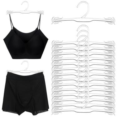 Imagem de SiliFine 100 cabides de sutiã de plástico com clipes de ombro delicados, organizador de armário de 25,4 cm para sutiãs, regatas, lingerie, biquíni, traje de banho, calcinhas e roupas íntimas