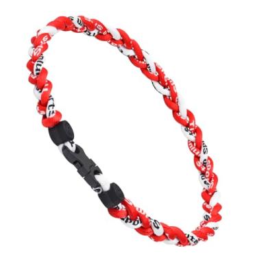 Imagem de VIEKIER Colar de beisebol de 45,7 cm, colar moderno de tornado de corda tripla para fãs de esportes, 18 Inch, Nylon, Sem Pedra Preciosa