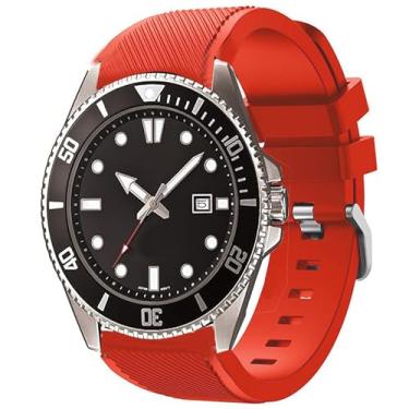 Imagem de Compatível com pulseiras Casio MDV106, pulseira de silicone esportiva de liberação rápida de 22 mm compatível com relógio Casio MDV106-1AV/MTP-VD01 (vermelha)