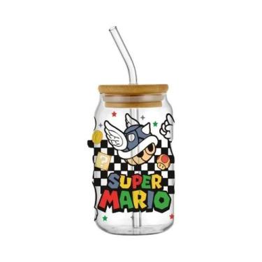 Imagem de Adesivo De Caneca Impermeável UV DTF Super Mario Racing Para Vidro Lib
