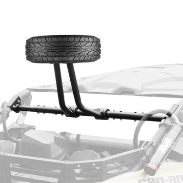 Imagem de XUTVOTOR Suporte de pneu sobressalente X3, suporte de pneu sobressalente traseiro de aço resistente comporta um pneu de até 81 cm para acessórios Can Am Maverick X3 X3 Max Turbo RR 2017-2025