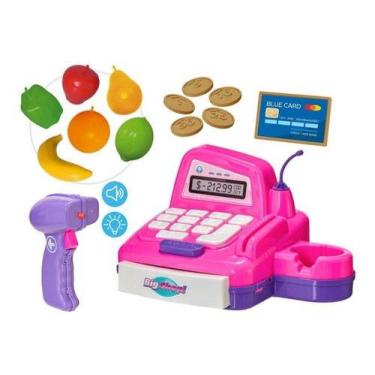 Imagem de Caixa Registradora Infantil Som Luz Acessórios E App 434 - Usual