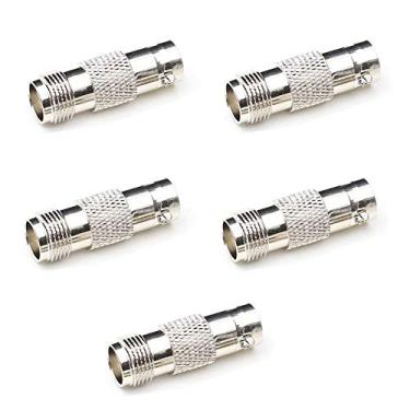 Imagem de Acoplador adaptador BNC, adaptador coaxial ANHAN BNC fêmea para conector fêmea TNC RF Coaxial adaptador para vigilância de segurança CCTV 5 pacotes
