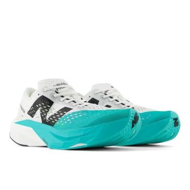 Imagem de New Balance Tênis feminino Fuelcell Supercomp Pacer V2, Branco/Cyber Jade, 6.5 Wide