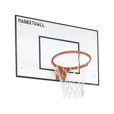 Imagem de Tabela de Basquete Profissional, Compensado Naval, Cesta Retrátil com Molas, Rede para Área Interna e Externa