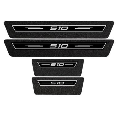 Imagem de Soleira Protetora De Porta Premium Preto S10 2023 2024 2025 - Jhow Ade