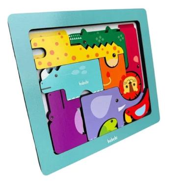 Imagem de Brinquedo Educativo Montessori Empilhar Animais E Montar