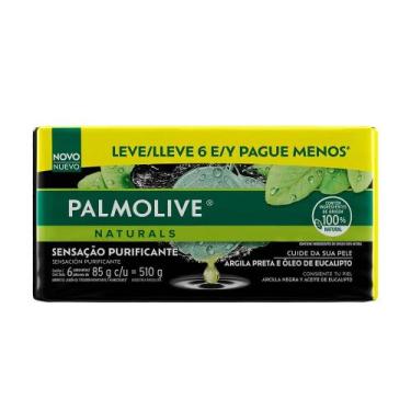 Imagem de Kit Sabonete Palmolive Naturals Argila e Eucalipto Com 6 Unidades 85g 