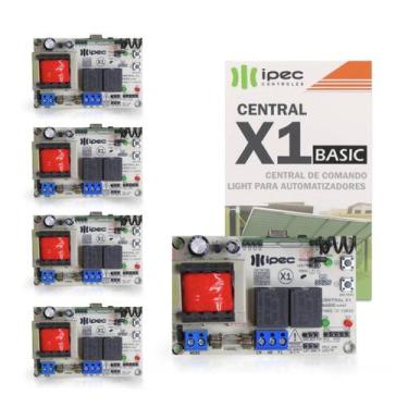 Imagem de Kit 5 Central Placa Motor Comando Universal Eletrônico X1 - Ipec