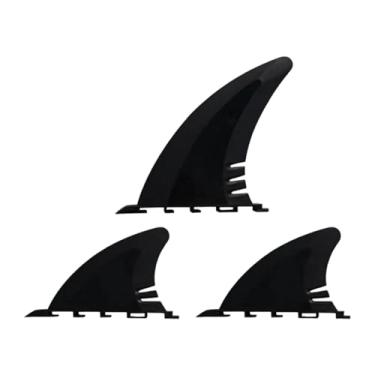 Imagem de Generic Prancha de Surfe 3 Peças, Quilha Central de 7 Polegadas E Quilhas Laterais de 4 Polegadas, Preta, Ajuste Universal