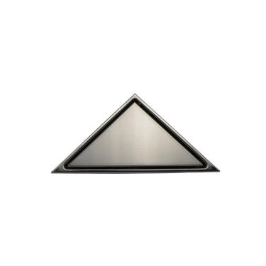 Imagem de Ralo Triangular Inox Tampa Oculta Canto Parede Banheiro 20cm