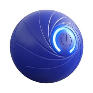 Imagem de Ｂｅｓｇａ Bola de salto inteligente, brinquedo interativo eletrônico de baixo ruído para cães e gatos, para gatinhos que mordem filhotes, Azul