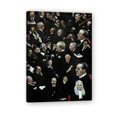 Imagem de Studies Made In The House Of Lords John Lavery Classic Realist Portrait & War Scene Canvas Art – Decoração de parede de arte irlandesa para casa emoldurada 30 x 42 cm