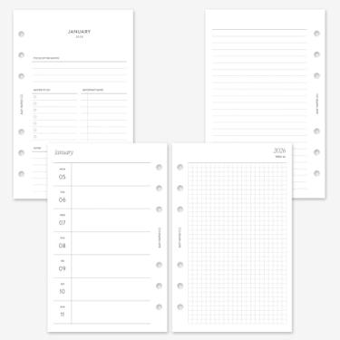 Imagem de MAY PAPER CO. Recarga de planejador semanal compacto Franklin Covey 2026, agenda semanal em duas páginas para FC Compact, Personal Filofax e agenda LV MM com 6 anéis (semanal com grade)