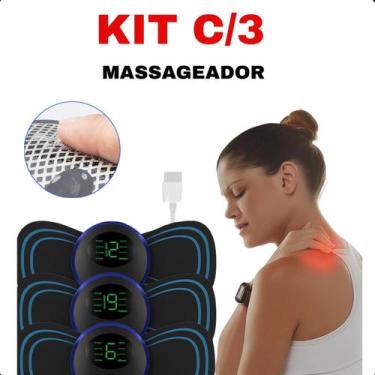 Imagem de Kit Massageador 3 Peças com USB: Bem-Estar e Relaxamento - LIPPIN