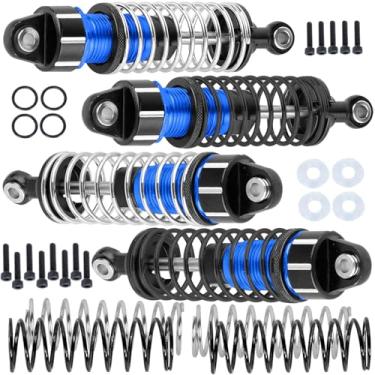 Imagem de hopsupRC Peças de atualização de amortecedores RC para 1/18 granito Grom 1/14 Typhon Grom 1/16 Mojave Grom, furo grande, amortecedor de amortecedor RC de alumínio, amortecedores de metal completo