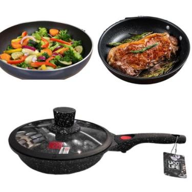 Imagem de Frigideira Cerâmica Antiaderente Para Fogão A Gás Indução Cooktop Pane