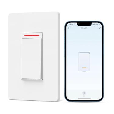 Imagem de Milfra Interruptor De Luz Inteligente Unipolar, Modelo Smart 2024, Novo, 10A, Compatível Com Alexa, Siri E Assistente, Controle Remoto Por Voz, Fio Neutro Necessário, Sem Necessidade Hub