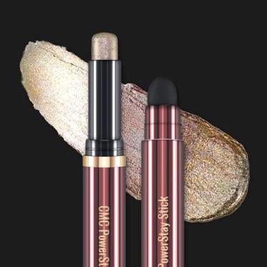 Imagem de CHARMACY Multichrome 2 em 1 bastão de sombra creme, à prova d'água, iluminador de olhos, marca-texto, pigmentado, à prova de manchas, vegano e livre de crueldade (AA01)