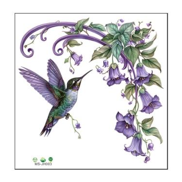 Imagem de FLCPJGV Adesivo de Parede de Pássaro E Flor, Mural para Sala de Estar, Escritório, Banheiro, Removível E Adesivo