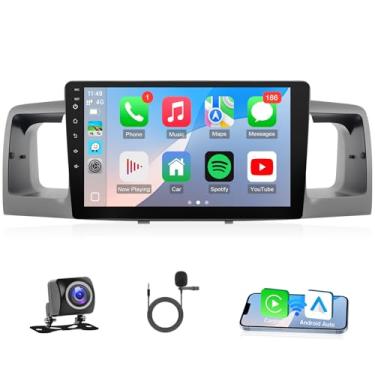 Imagem de Leadfan Rádio estéreo automotivo para Toyota Corolla 2003 2004 2005 2006 2007 2008, com carplay sem fio, Android Auto, FM, chicote elétrico Plug and Play, não serve na versão J-B-L, navegação GPS, SWC