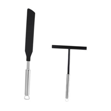 Imagem de Bothyi Kit de espalhador de crepe e pá, acessórios de cozinha com furo para pendurar, ferramentas para fazer panquecas, espátula Dosa de aço inoxidável para