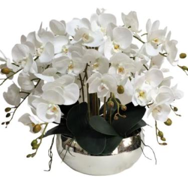 Imagem de Arranjo Orquídeas De Silicone 6 Galhos Para Mesa Com Vaso - La Caza St