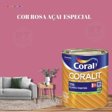Imagem de Esmalte Sintético Base Água Coral Coralit Brilhante 800ml Cor Roxa p/M
