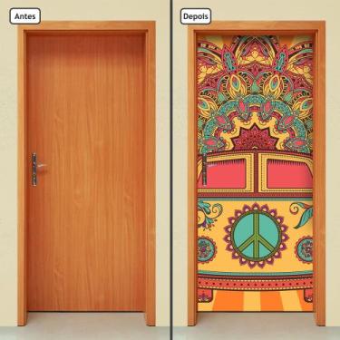 Imagem de Adesivo Decorativo de Porta - Kombi Vintage - 660cnpt - Allodi
