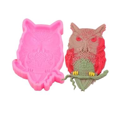 Imagem de Angel Wings Molde de silicone fofo em forma de coruja molde de resina estilo pássaro animal super brilhante molde de fundição de resina epóxi moldes de chocolate para bolos de doces