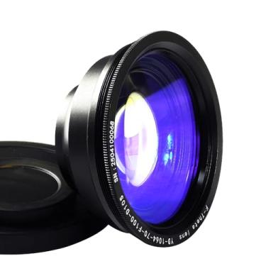Imagem de HUNST F-Theta Scan Lens Field 70 x 70 mm FL 100 mm para gravadores a laser de fibra, lente de digitalização óptica para sistema Galvo de 1064 nm, rosca M85 (70 x 70 mm FL 100 mm)