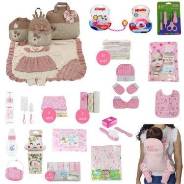 Imagem de Kit Bolsa de Maternidade 3 Peças + Saída maternidade + Enxoval Master 