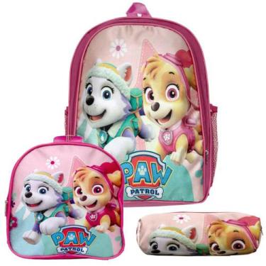Imagem de Mochila Menina Infantil Patrulha Canina Lancheira Estojo - Toys 2U