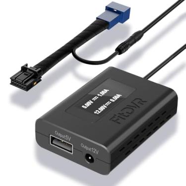 Imagem de FitDVR - Adaptador de alimentação Dash Cam (12 pinos) para Hyundai Tucson, Santa Cruz, Kona, Kia Sorento, Sportage 2022-2025, tela de LED, fonte de alimentação USB, fácil de