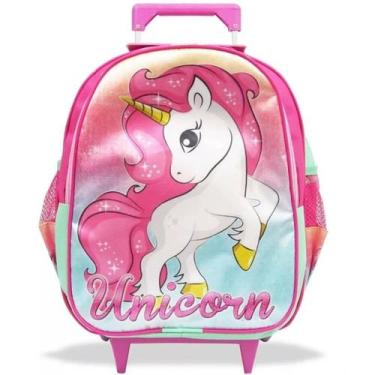 Imagem de Mochila Escolar Infantil Unicornio Fantasy G Rodinhas - vou leve, Unic