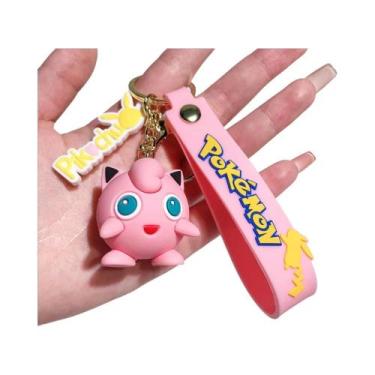 Imagem de Pikachu Charmander Psyduck Pokemon Chaveiro Anime Action Figure Kawaii