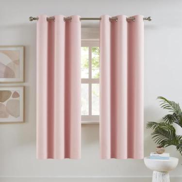 Imagem de Cortinas DUALIFE Baby Pink Blackout 160x160cm com parte superior com i
