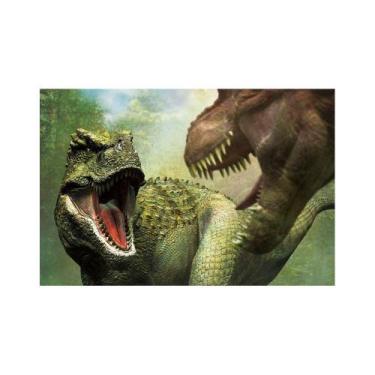 Imagem de Painel De Lona Dinossauro TRex Luta - Fabrika de Festa, 300x200cm