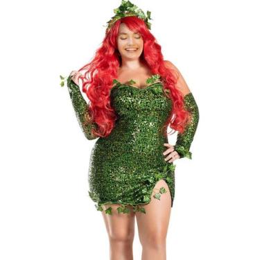 Imagem de Traje de cosplay Yiulangde Halloween Poison Ivy para mulheres